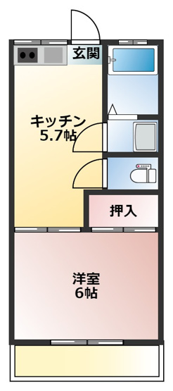 【間取り】 | ドリームハイツ(江曽島本町)