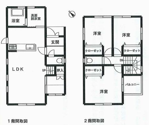 【間取り】 | 【仲介手数料０円】小田原市国府津　中古一戸建て | 小田原市国府津　中古一戸建て