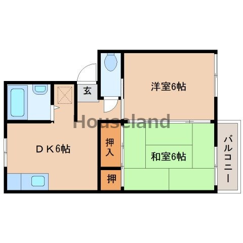 プレジール鳴神の間取り