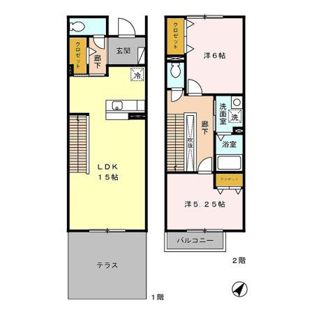 リヴィエールいぶき野の間取り