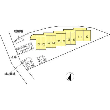 リヴィエールいぶき野の区画図