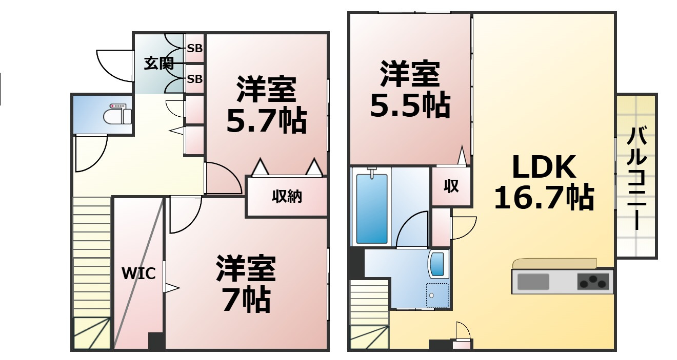 プレミアムコート甲子園の間取り