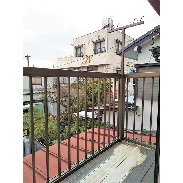 牧田貸家のバルコニー