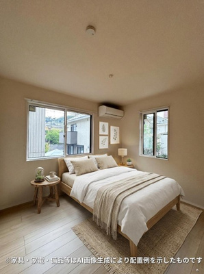 【洋室】 | リーフM | 洋室5.3帖☆角部屋二面採光のお部屋です！こちらのお部屋にもエアコンがあります♪子供部屋や書斎・寝室など多用途に使えそうなお部屋です♪