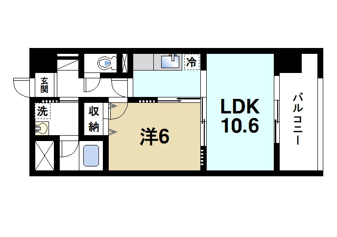 パールタウンの間取り|一人暮らしも快適な間取りです