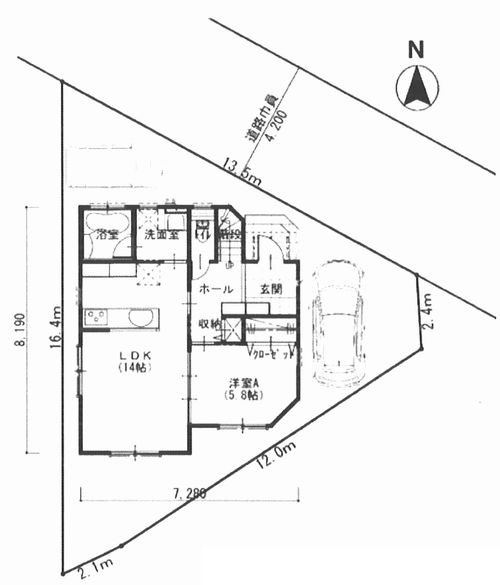 茅ヶ崎市下町屋2丁目　新築戸建の区画図