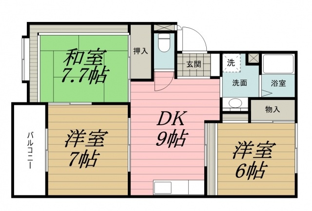 末広サンフレアAの間取り