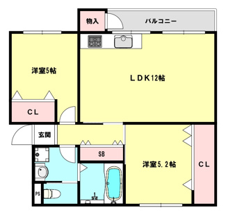 【間取り】 | 鶴甲コーポ26号館 | リノベーション実施＾＾