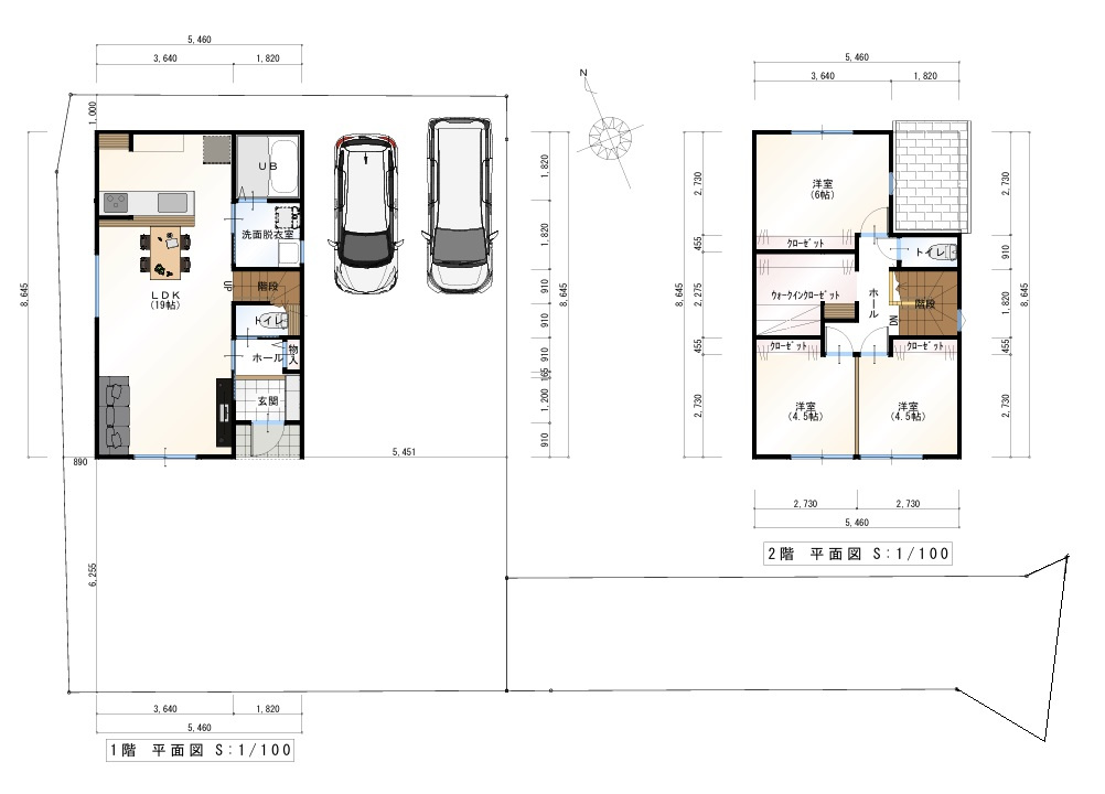 香美市土佐山田町神母ノ木 ②区画 売土地の参考プラン|２号地　イメージです。