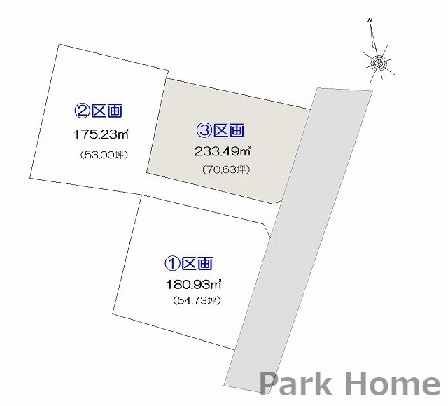 香美市土佐山田町神母ノ木 ③区画 売土地の区画図|③区画
