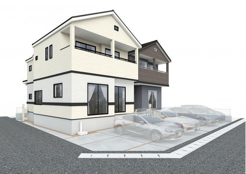 ブルーミングガーデン　倉敷市西阿知町の外観パース