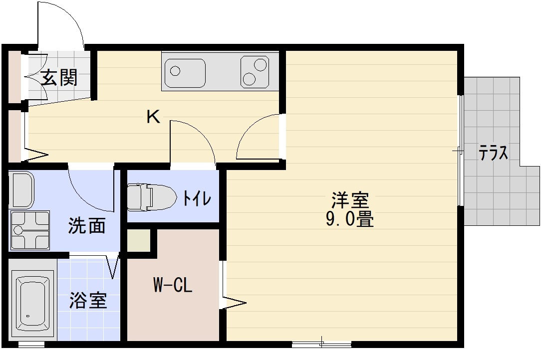 サニーハウス法善寺の間取り