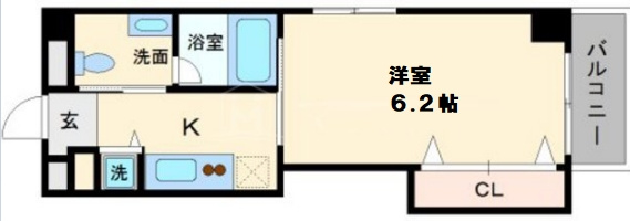 【間取り】 | ワイズコート難波ウエスト