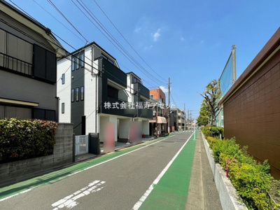 【前面道路含む現地写真】 | 葛飾区東金町4丁目　新築戸建て