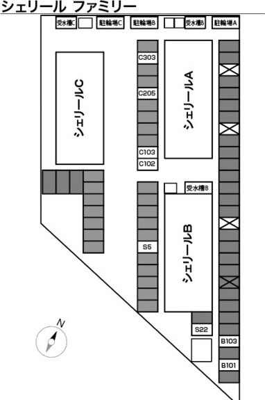 シェリール B棟　　刈谷市近郊の賃貸はクラスホーム刈谷店の駐車場