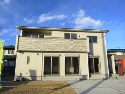 【外観】 | ブルーミングガーデン笛吹市石和町井戸 | 新築戸建：笛吹市石和町井戸・全2棟【2号棟】
土地面積：75.68坪　建物面積：31.43坪