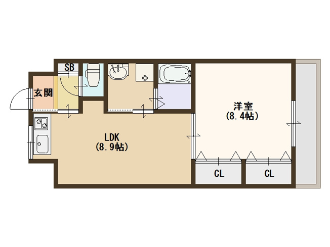 【間取り】 | 第３ハイツ和らぎ