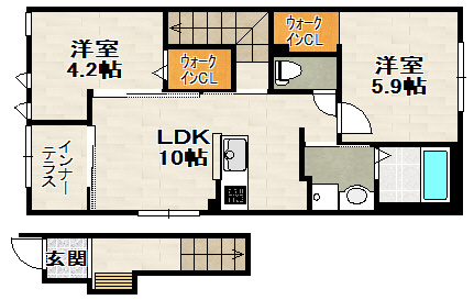 ルミナスコートⅢの間取り
