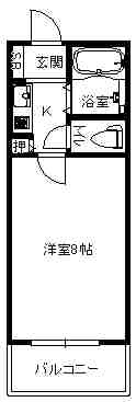 大阪市中央区中寺１丁目の賃貸マンションの間取り