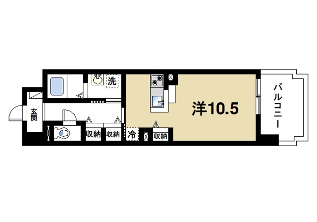 ヌーベル　エスポワールの間取り|使いやすい間取りです