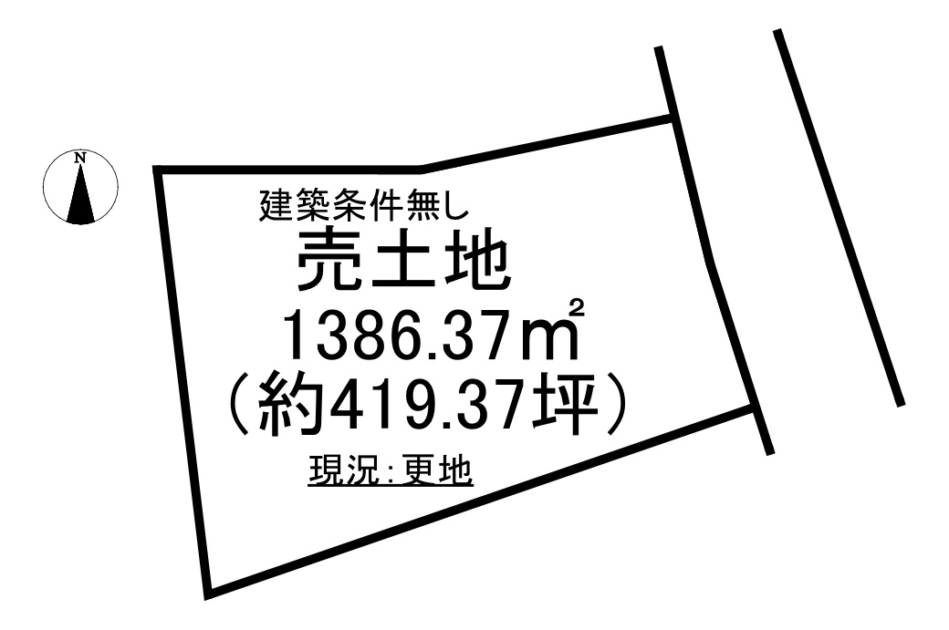山田町岸ノ内　売土地の土地図