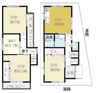 【間取り】 | 尼崎市大庄西町１丁目中古戸建 | ファミリー様におすすめの３ＳＤＫの間取りです♪室内外リフォーム済み！お待たせ無しで即ご入居していただけます(^^)