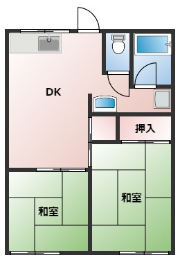 マガタコーポ草葉Ⅰの間取り