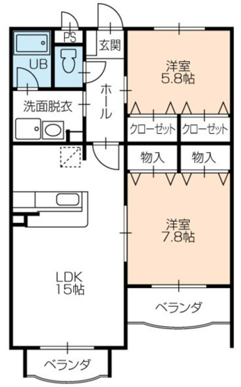 【間取り】 | クレール花田