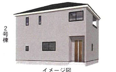 【外観パース】 | 愛知郡東郷町和合 全２棟　＜仲介手数料無料＞東郷小・東郷中　新築一戸建て | 新築一戸建ての事ならマックスバリュで住まい相談エムワイホームにお任せください。