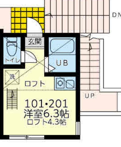 【間取り】 | ユナイト三ツ沢ベルガモ