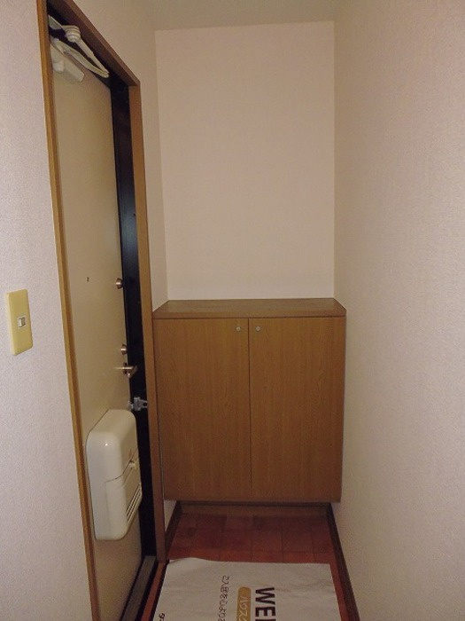 熊本市北区飛田４丁目のアパートの玄関