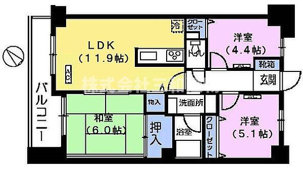 メルベーユ丸山台の間取り