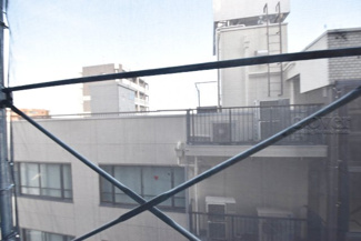 【展望】 | バルコニーからの眺望（外壁塗装工事中）