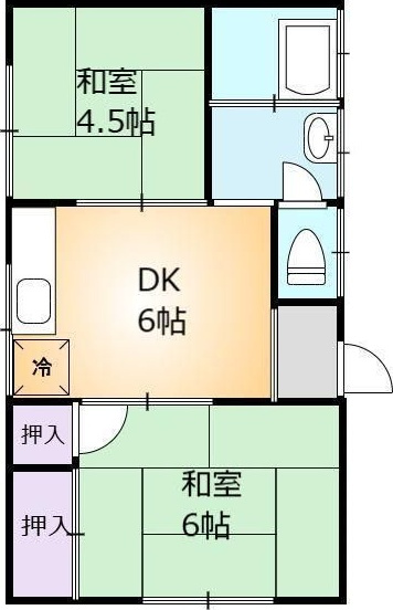 末崎アパート（1Fテナント・2F住居）の間取り