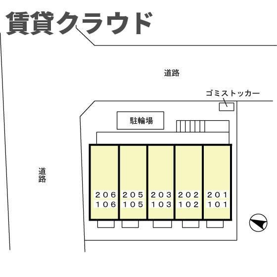 モナリエ港の区画図