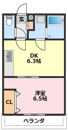 スタジオ北柏２号棟の間取り