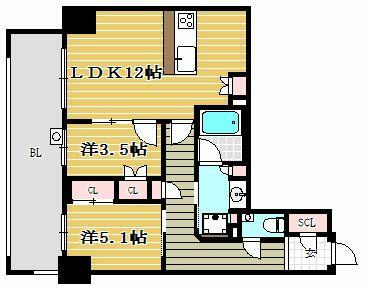 【間取り】 | ブラントン薬院