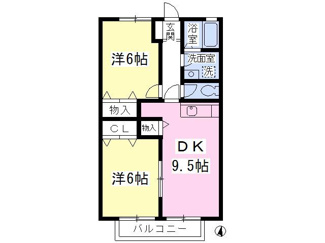 オール洋室の２ＤＫ♪