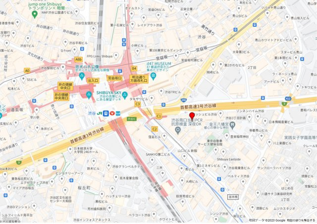 渋谷区渋谷３丁目の事務所の地図