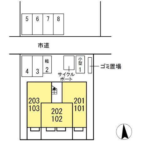 D-roomシャンヴルの駐車場