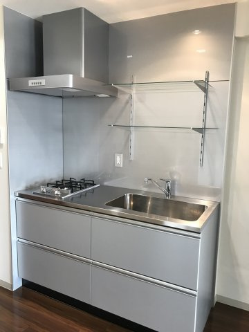 ピアッツァレント奈良医大前のキッチン|2口ガスコンロのシステムキッチン