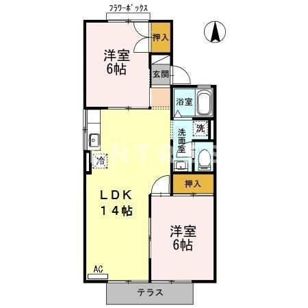 コーポ森 Ａの間取り