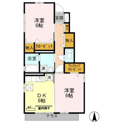 【間取り】 | アムール　Ｂ棟