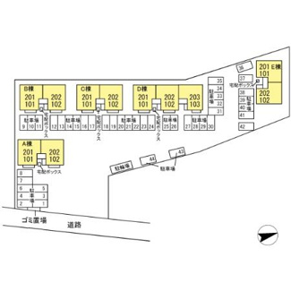 【区画図】 | ボヌール　ＡＢＣＤＥ