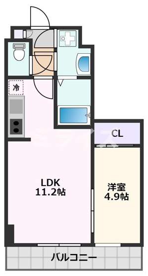 【間取り】 | ビエラコート岸部中