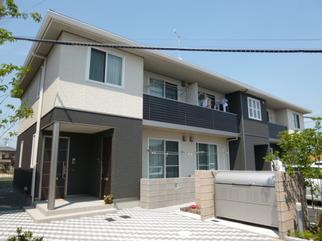 倉敷市茶屋町のアパートの外観