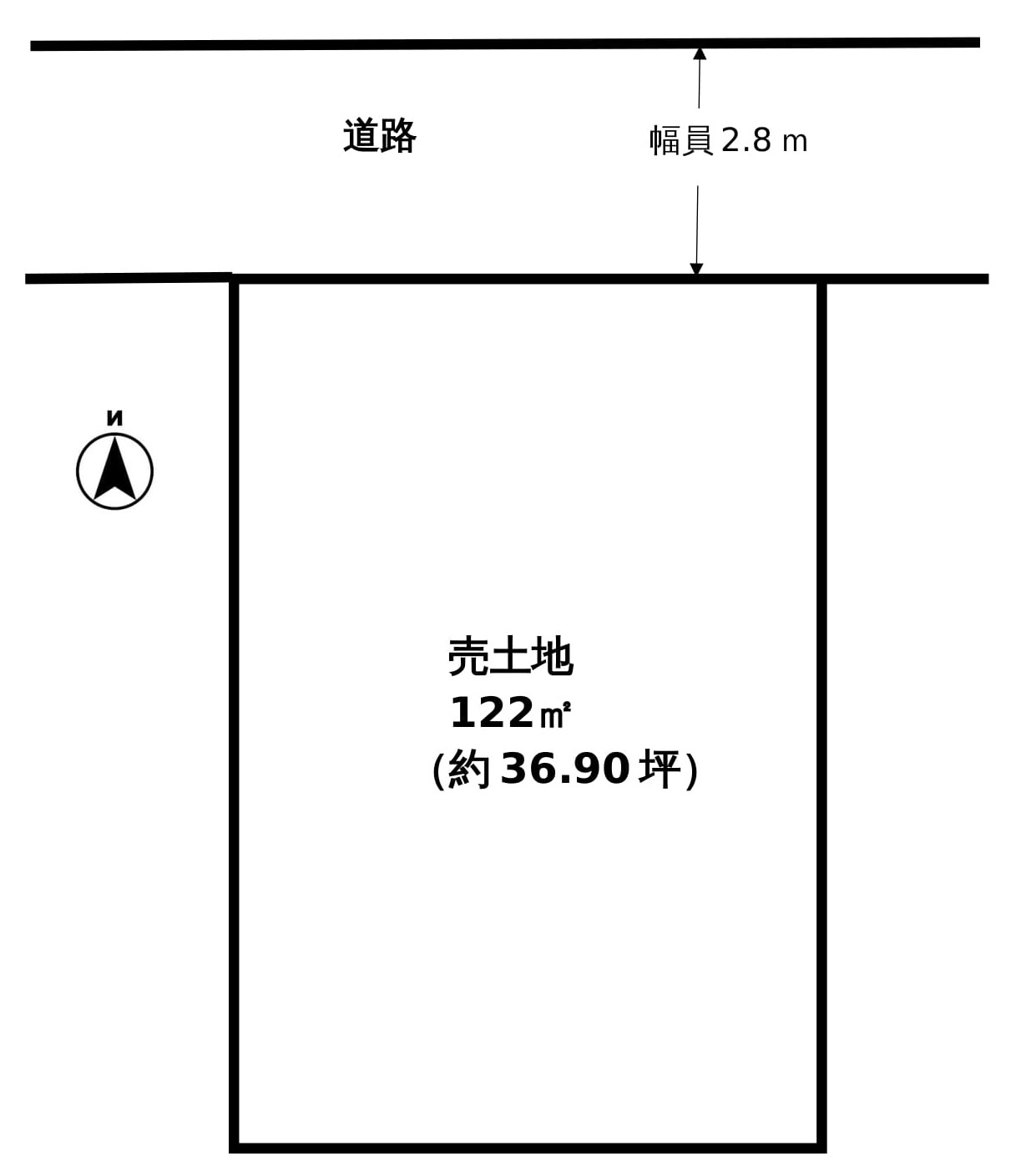敦賀市松島町土地の土地図