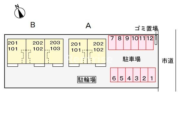パーク・プレッソＡの区画図