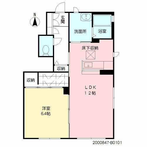 かぐや姫パークB棟の間取り
