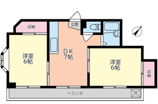 【間取り】 | グリーンハイツ黒川